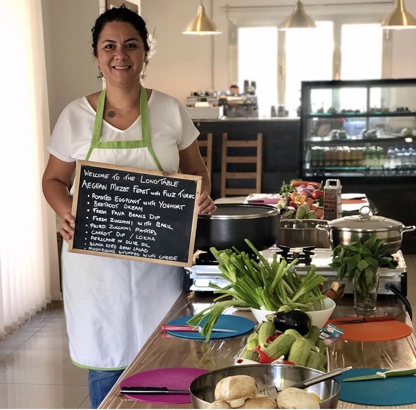 Filiz with the Aegean mezze menu