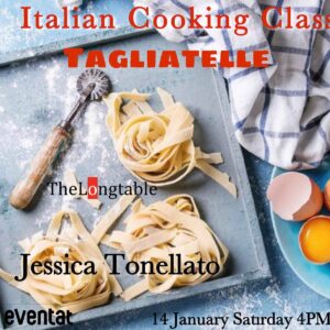 Italian Tagliatelle   Cooking class  with italian Jessica Tonellato